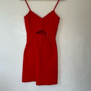 Zara red mini dress with chest cut out. Size XS